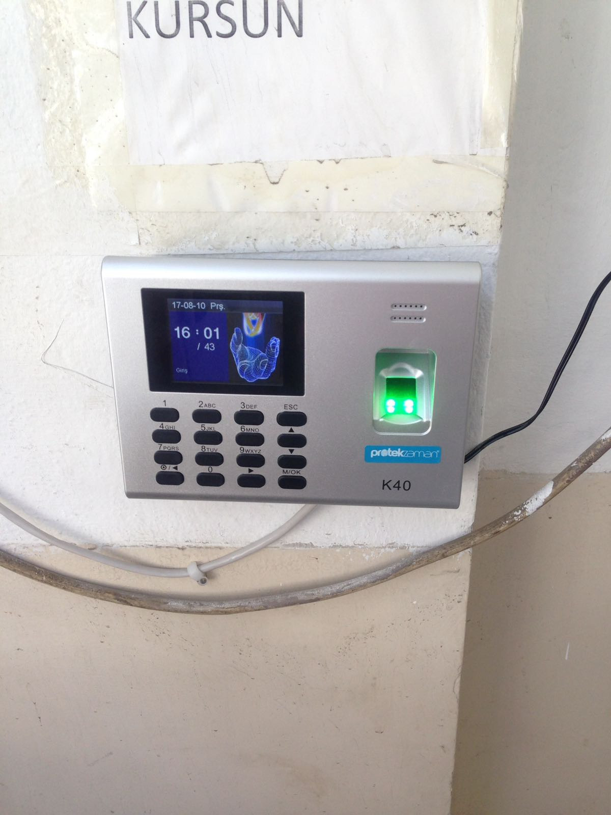 K40-ID Parmak İzi Okuyucu Montaj Görüntüleri